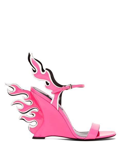 prada flame heels pink|prada high heels platform.